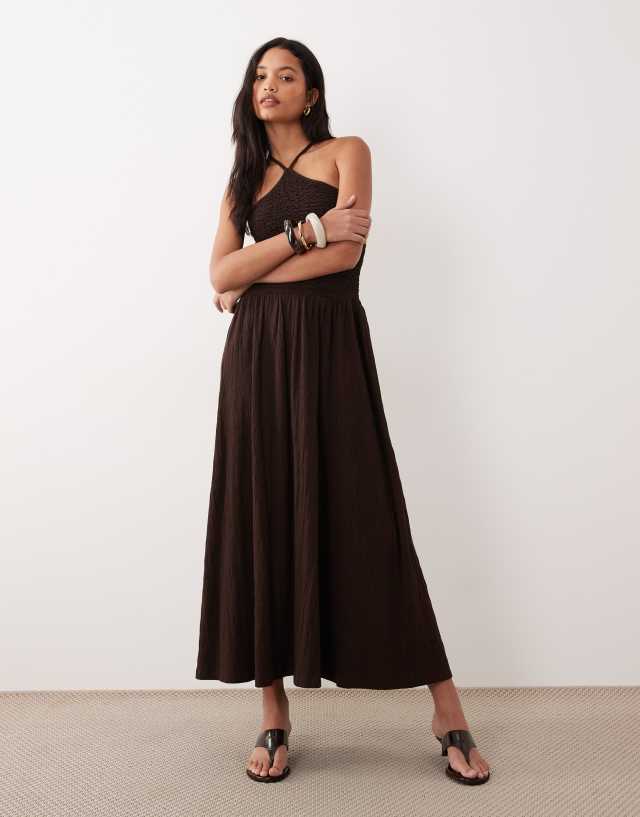 knitted dress beige Nolita Cream i Sweater - M Size - Women's Dresses our Sanibel Ruched Maxi main image 1