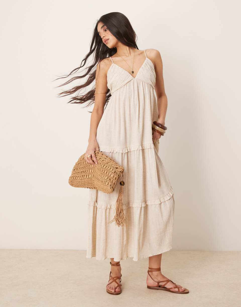 Crinkle cami maxi dress