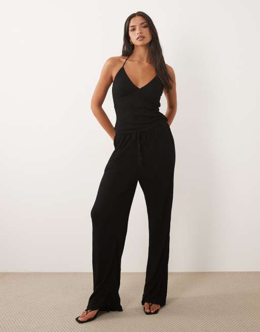 ASOS DESIGN crinkle cami top in black - part of a set, 2 of 4