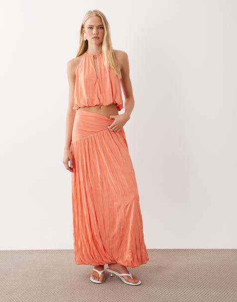 ASOS DESIGN crinkle co-ord with bubble hem - view 1
