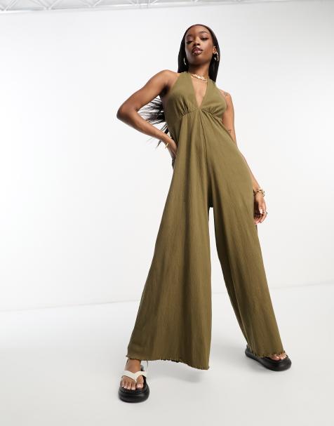 Green Jumpsuits | Khaki, Emerald & Green Velvet | ASOS