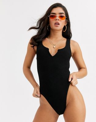 asos white one piece bathing suit