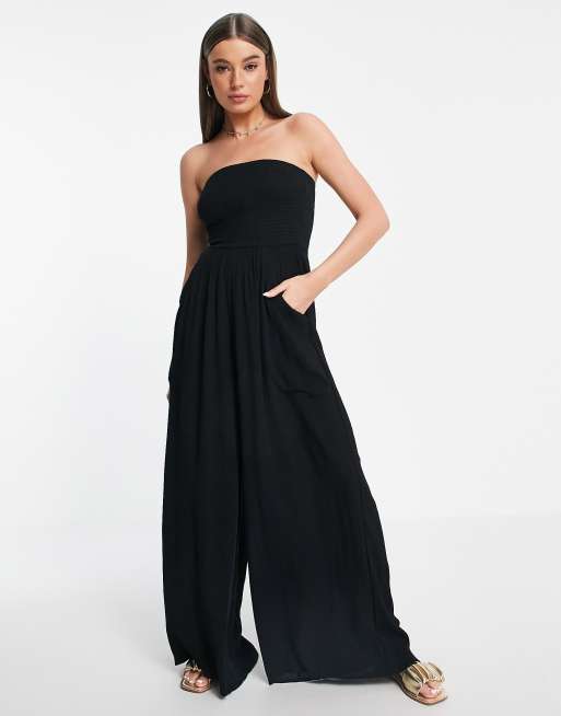 Black best sale rayon jumpsuit