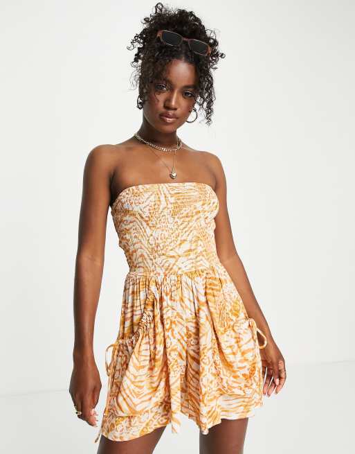 Strapless playsuit cheap