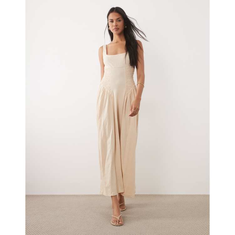 asos design batwing embellished pencil midi dress in stone ASOS design batwing embellished sequin pencil midi