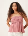 [ASOS DESIGN] ASOS DESIGN crinkle textured cami top in dusty rose 8 Dusty Rose