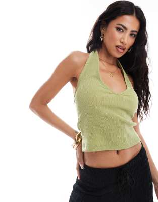 Crinkle Halter Top