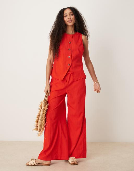 ASOS DESIGN crinkle top in rust - part of a set, 4 of 4