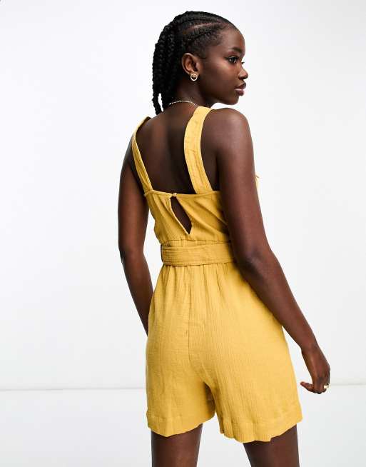 Asos cheap mustard jumpsuit