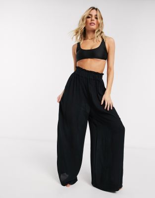 beach pants black