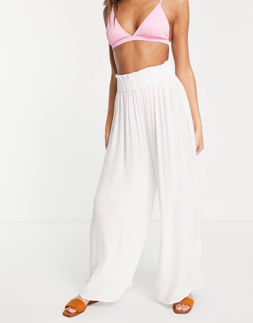 White wide leg outlet palazzo pants