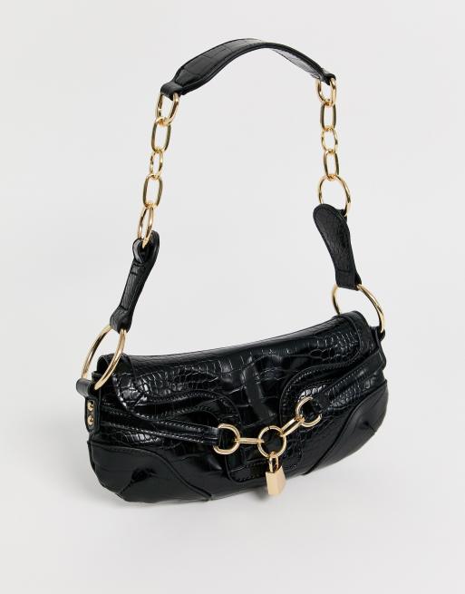 Asos design croc effect 90s best sale shoulder bag