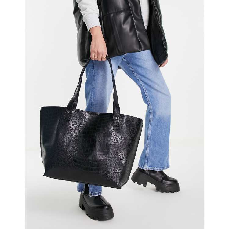 Asos design croc bonded shopper bag hot sale