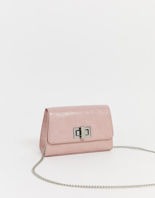 Stradivarius Croc Bag With Twist Lock Detail, $25, Asos