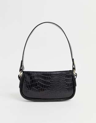 all black shoulder bag