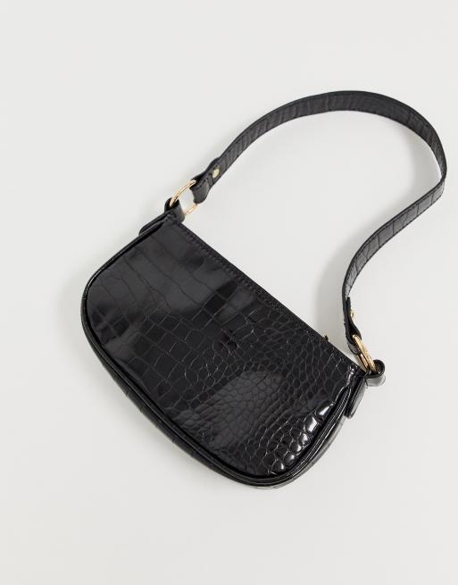 Asos black croc bag new arrivals