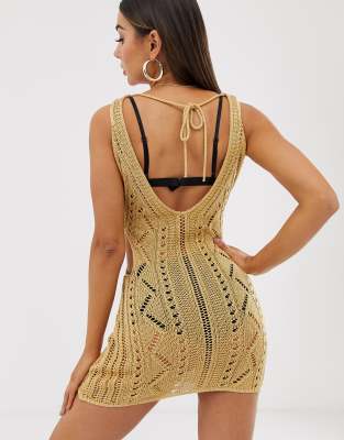 crochet bodycon dress