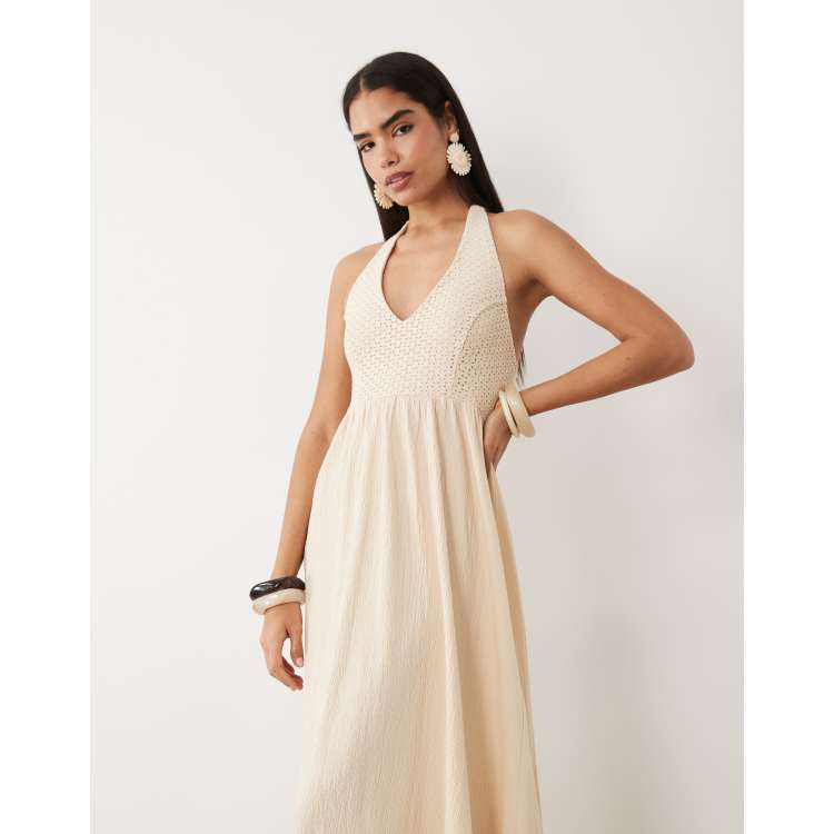 women's halter maxi dress Nyx Plunging Halter Maxi Dress main image 0