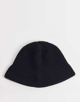 Asos Design Crochet Hat In Blue