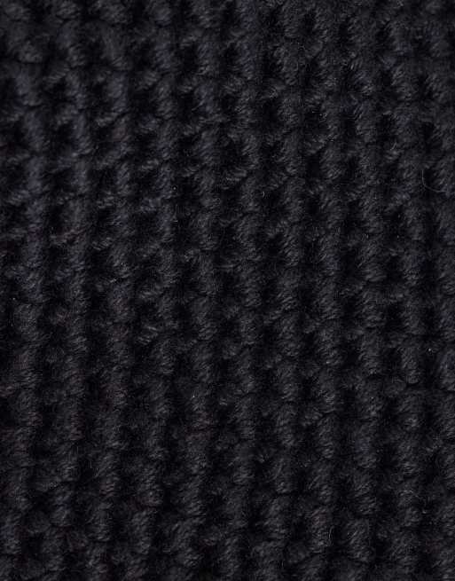 ASOS DESIGN crochet hat in black, 2 of 3