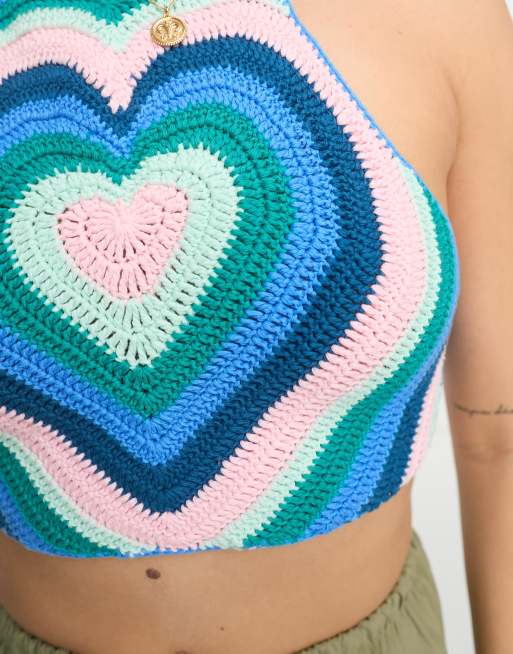 MimiBlue Heart Shaped Crop Top