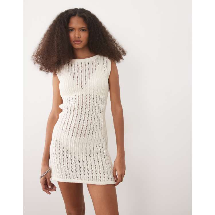 asos crochet dress ASOS Design - Crochet Knit Summer Dress - Women - Polyester - S