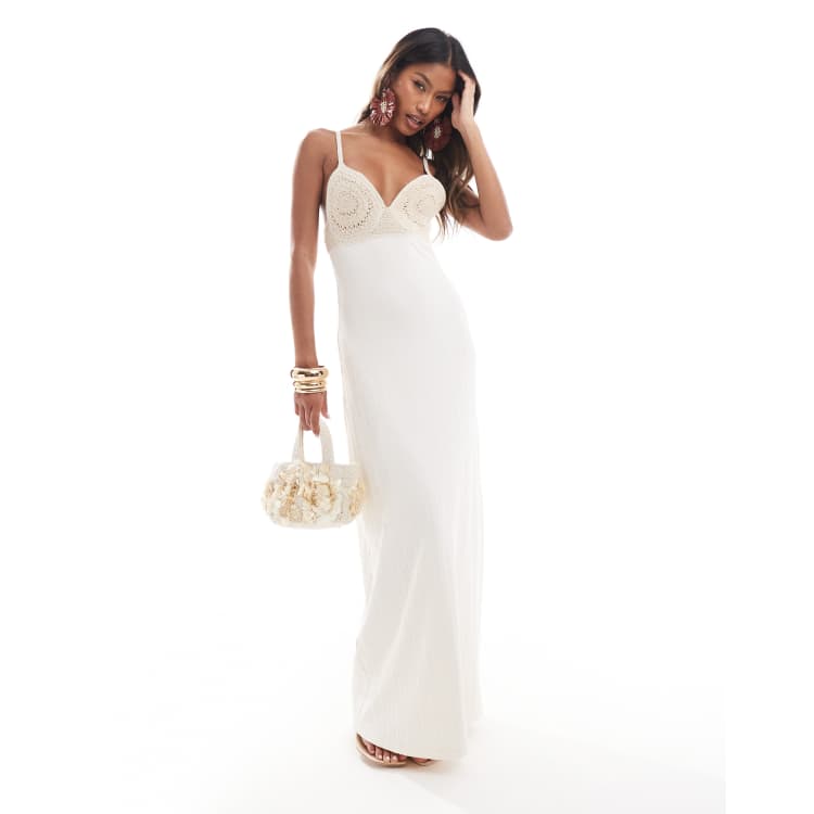 white christmas dresses Caicos Crochet Maxi Dress main image 1