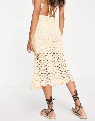 asos crochet skirt