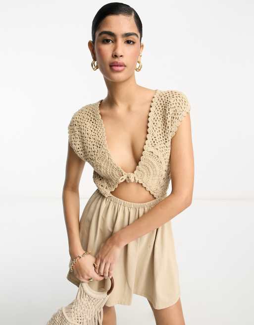 Asos crochet outlet dress