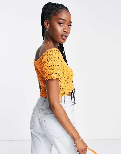 Asos orange hot sale top