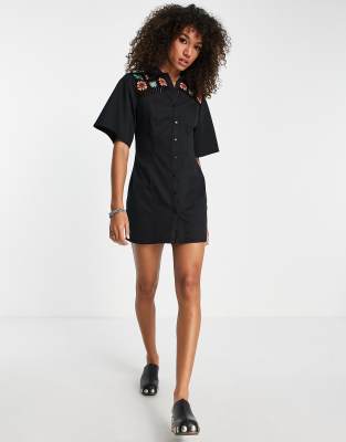 ASOS Embroidered Shirt Dress