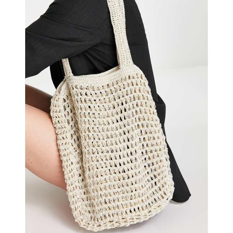 Natural Crochet Tote Bag