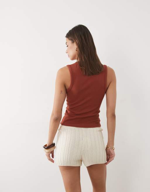 ASOS DESIGN crochet short in cream, 5 of 5