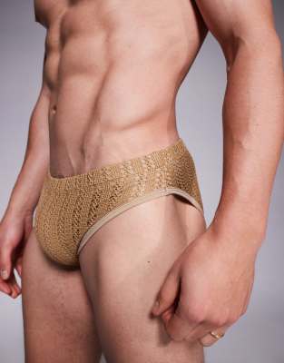 Asos Design Crochet Swim Briefs