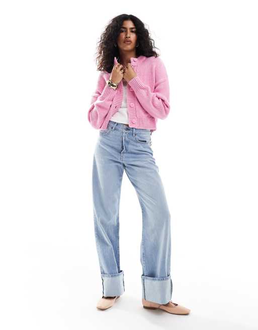 Originals pink cropped cute crew sweatshirt best sale