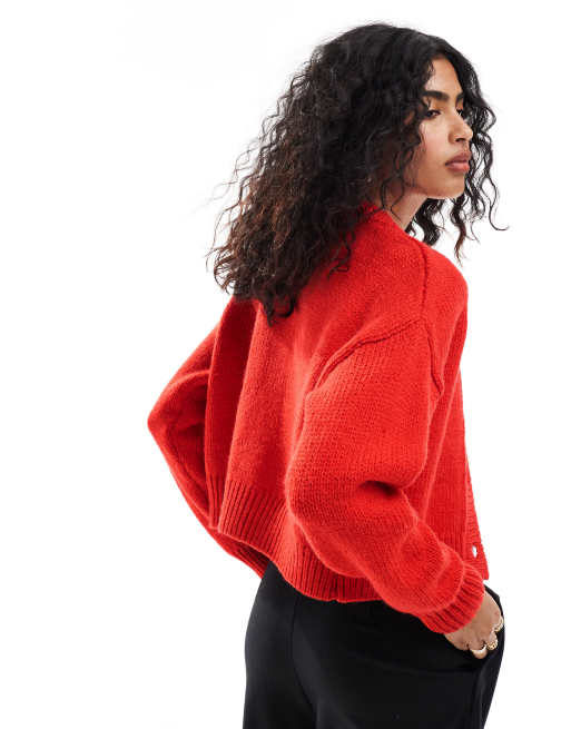 Asos red cardigan hotsell