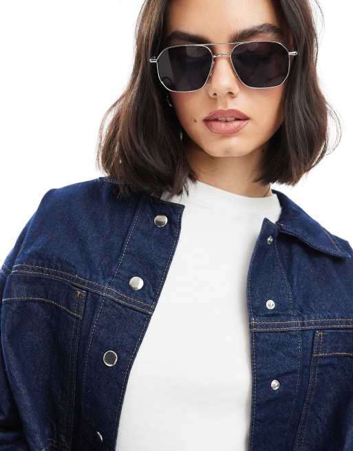 ASOS DESIGN crop denim shacket in indigo (part of a set) | ASOS