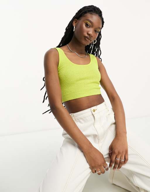 Asos neon 2024 green top