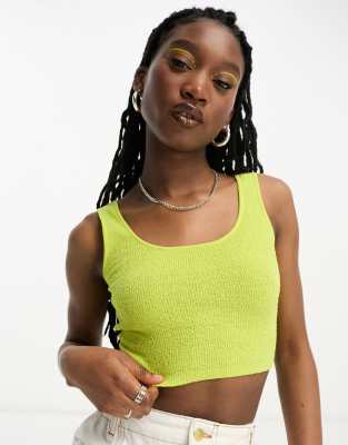 yellow crop top asos