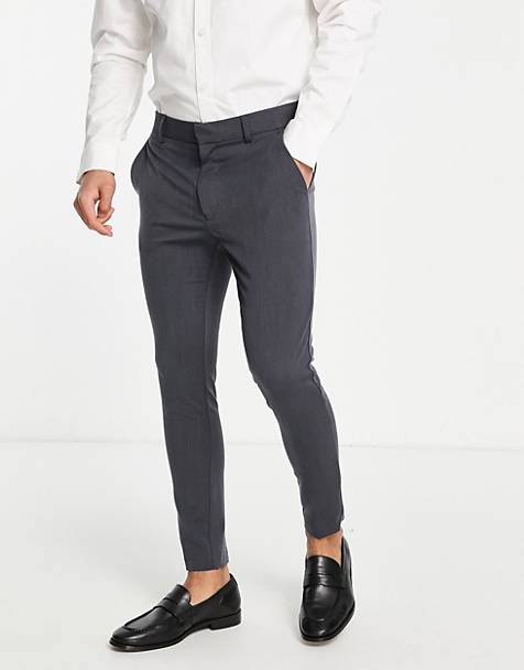 ASOS Herren Kleidung Hosen & Jeans Lange Hosen Chinos Co-ord smart tapered cropped trousers with retro stripe in 