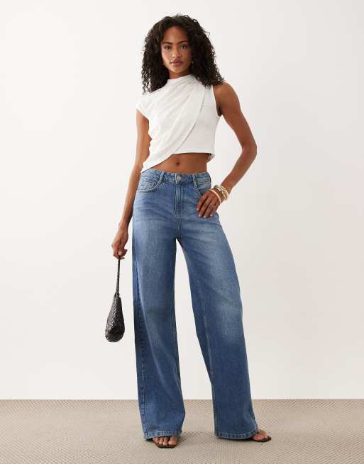 ASOS DESIGN - Crop top asymétrique à détail cape - Blanc, 2 de 4