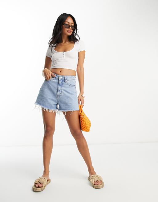 Tee Shirt Femme T-shirt Femme Manches Mi-Longues Col Carré - Coton Modal Élastique - Coupe Ajustée Confortable