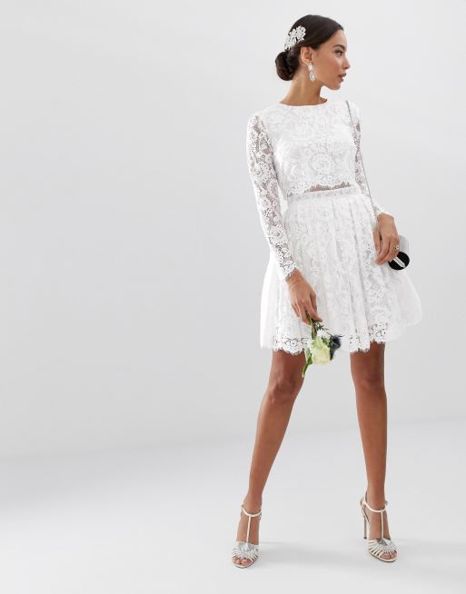 Asos short 2025 wedding dress