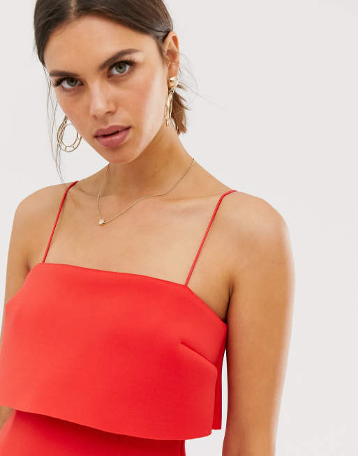 Asos design crop top scuba skater mini on sale dress