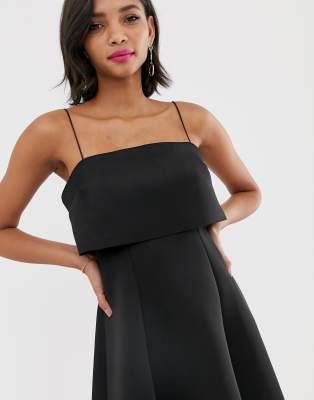 Black Skater Dress Tube Top