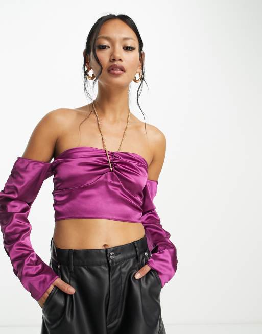 Satin cheap top asos