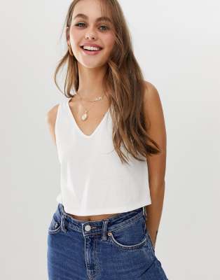 asos white vest top