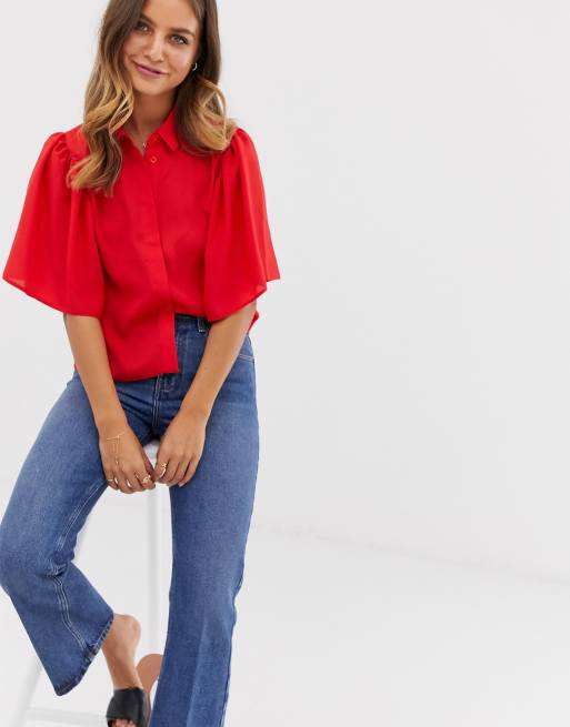 Asos store red blouse