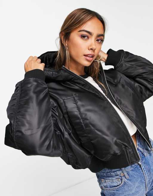 Asos design bomber sale jacket in black