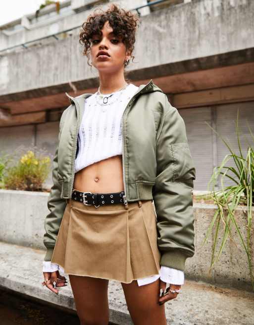 Bomber jacket with skirt sale